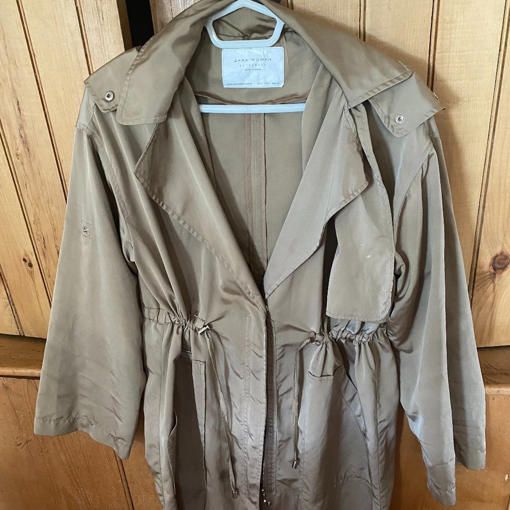 Zara beige rain coat